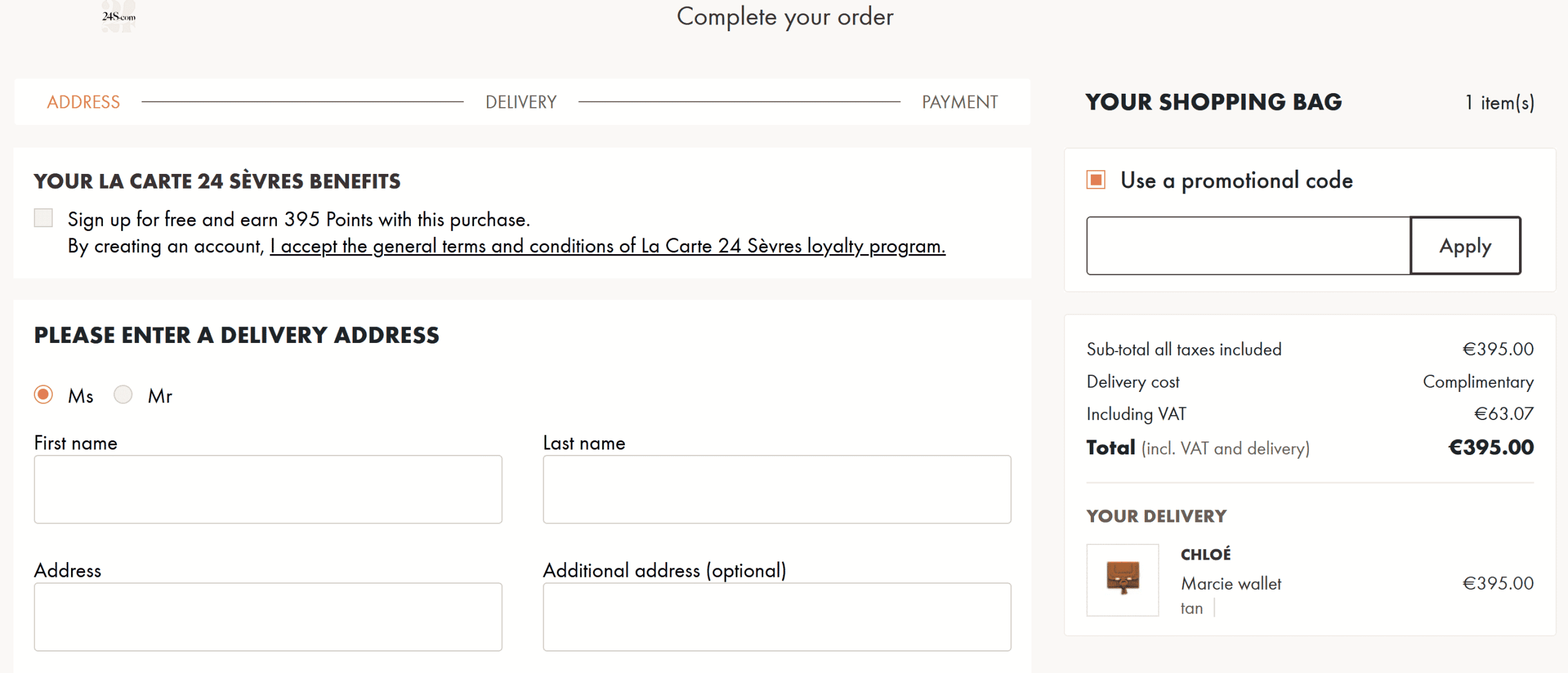 How to Use a 24S.com Promotional Code
