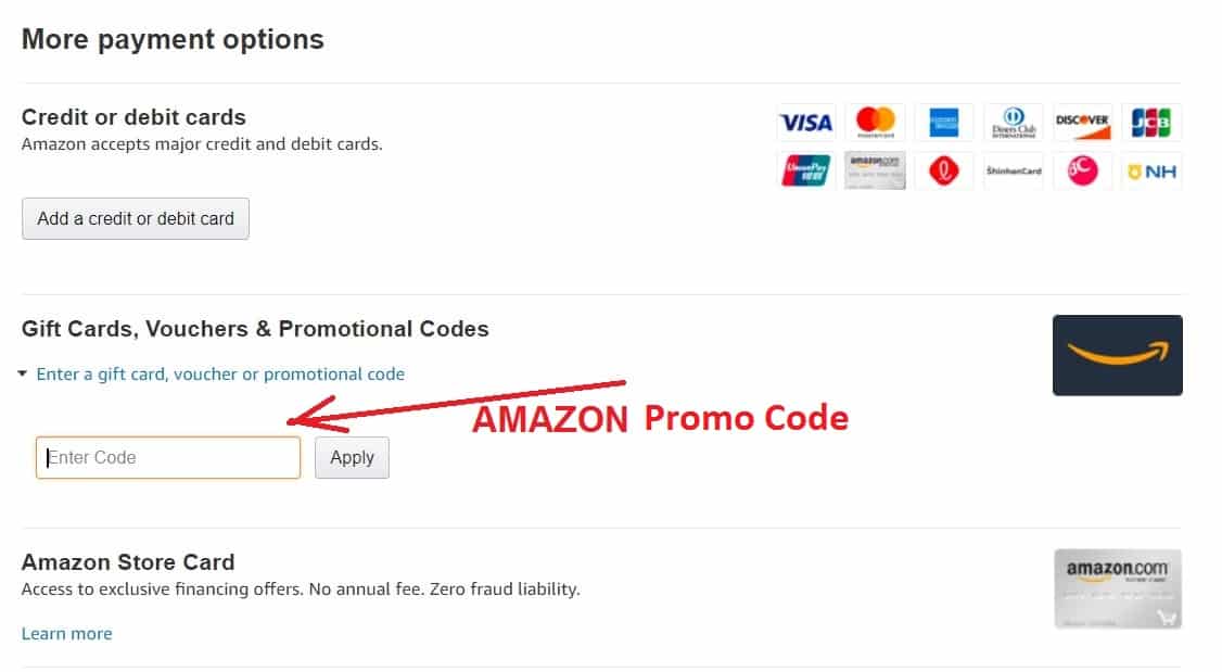 How to add an Amazon Promotional Code. To use a promo code on Amazon, follow these steps: