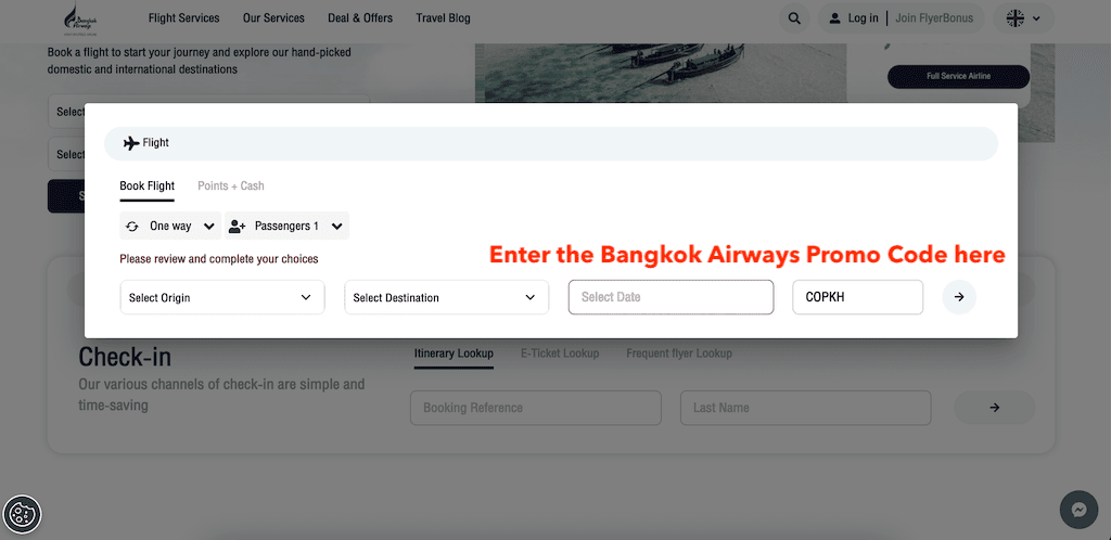 How to Use a Promo Code on Bangkok Airways
