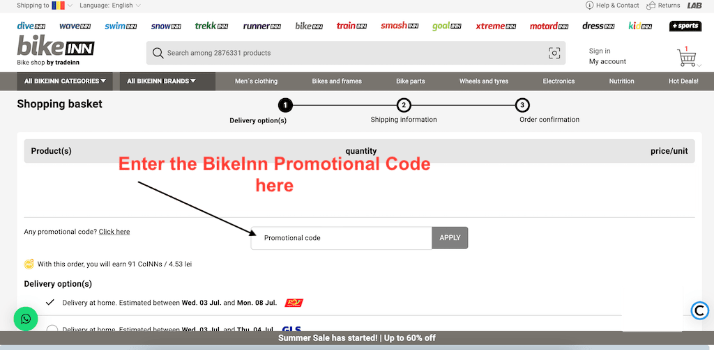 How to use a BikeINN Promotional Code