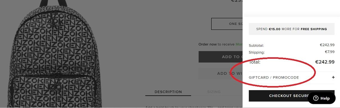 How to add an ENDClothing Promocode