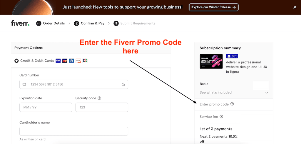 How to use a Fiverr Promo Code
