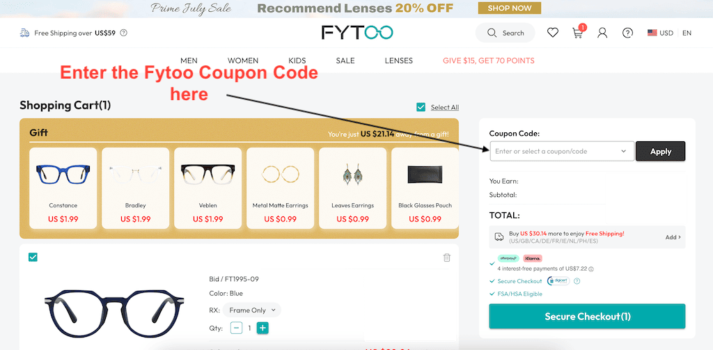 How to use a Fytoo Coupon Code