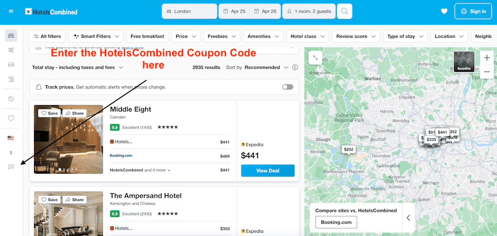 How to use a HotelsCombined Coupon Code?