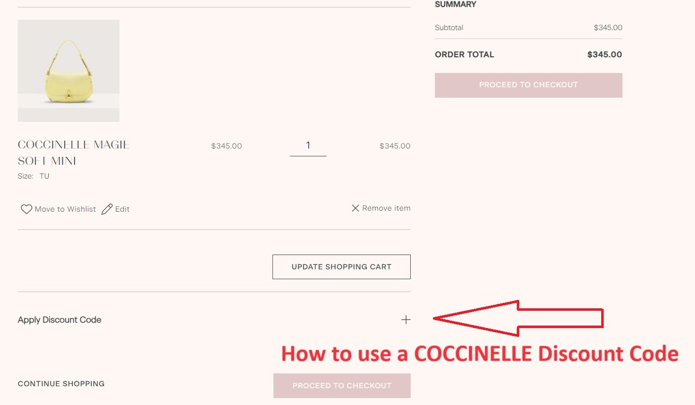 How to use a COCCINELLE Discount Code