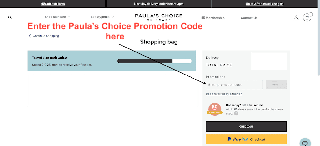 How to use a Paula'SChoice Promotional Code