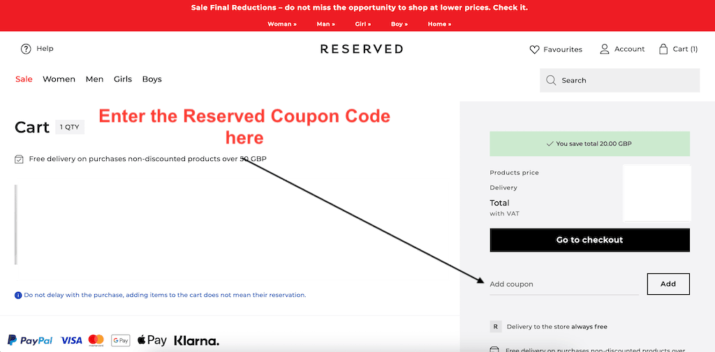 ❓ How to Use a Reserved Coupon Code