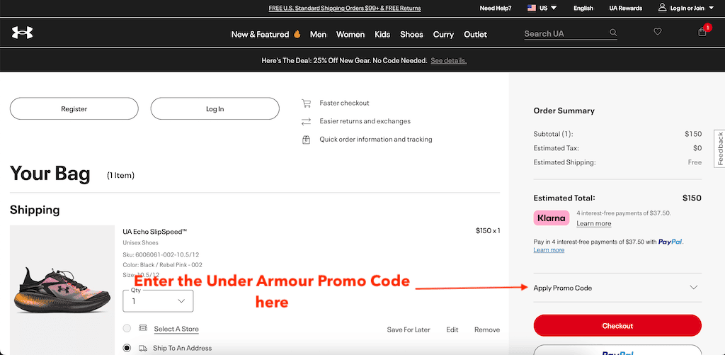 How to Use an Under Armour Promo Code