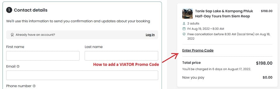 How to Add a VIATOR Promo Code – Step-by-Step Guide